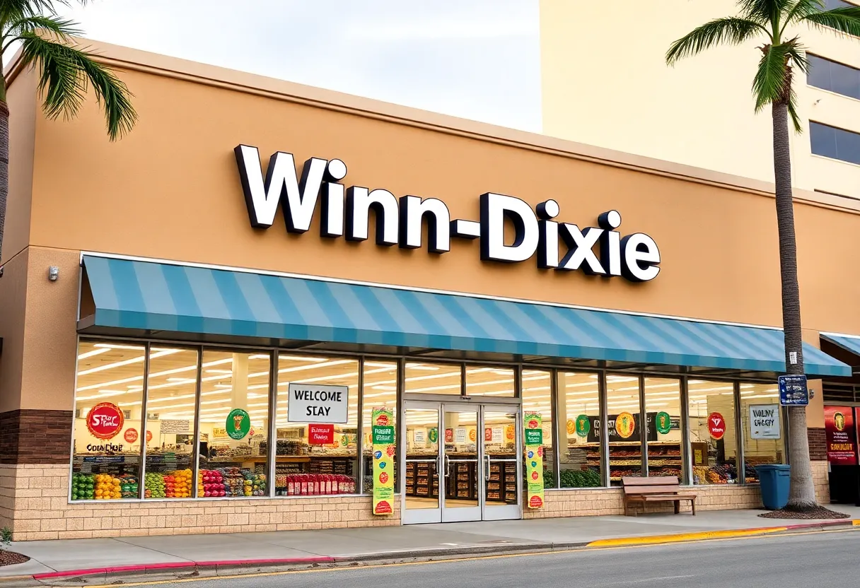Exterior view of a Winn-Dixie grocery store