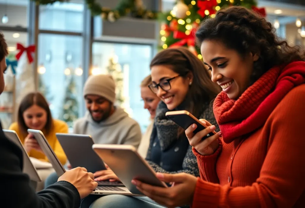 People shopping online during Black Friday sale