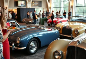 Guests enjoying delicious food and live music at the Caring Chefs event in Jacksonville.