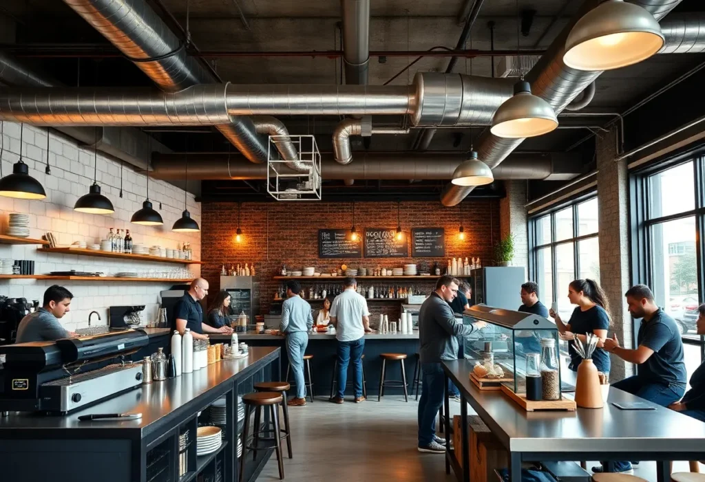 Interior of the Coffee Yard coffee shop