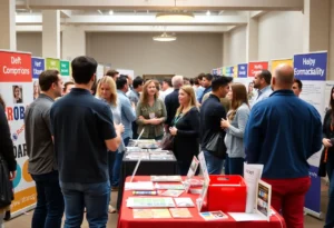 Local entrepreneurs networking at EnterCircle Small Business Day