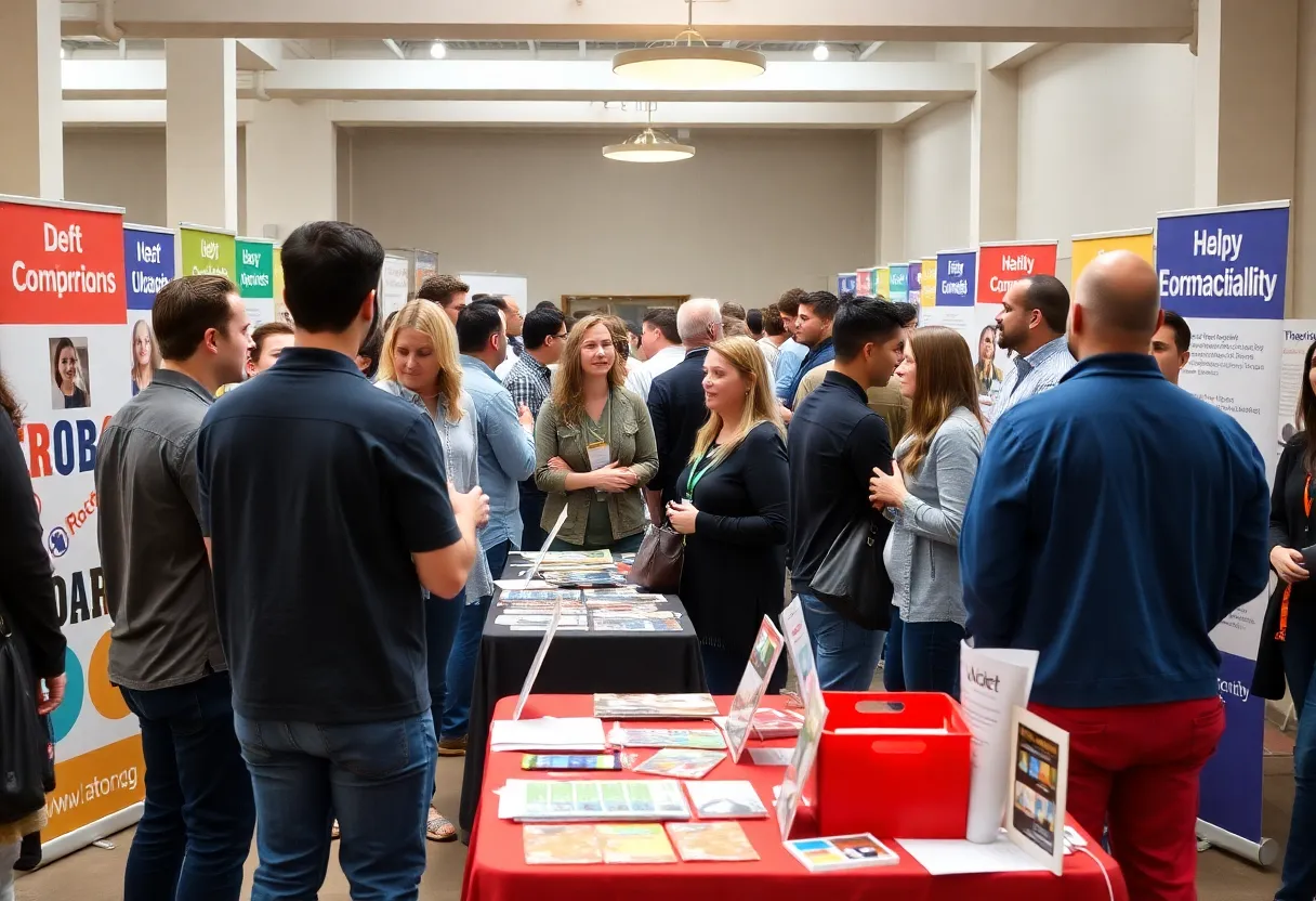 Local entrepreneurs networking at EnterCircle Small Business Day