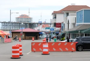Construction site of the Flagler Beach Pier impacting local businesses