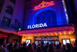 Historic Florida Theatre capturing cultural events in Jacksonville