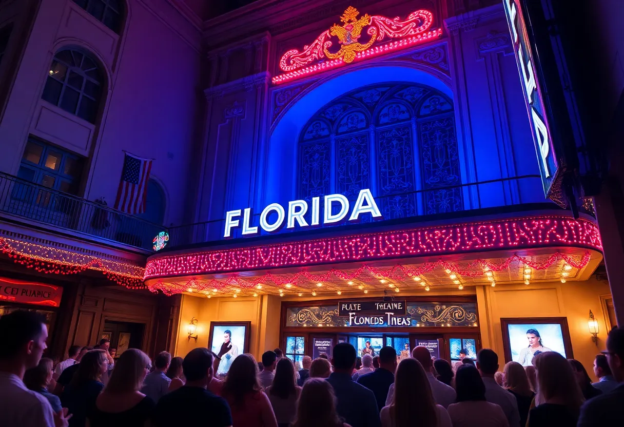 Historic Florida Theatre capturing cultural events in Jacksonville