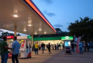 Gas station in Jacksonville where Kamela Johnson was last seen.