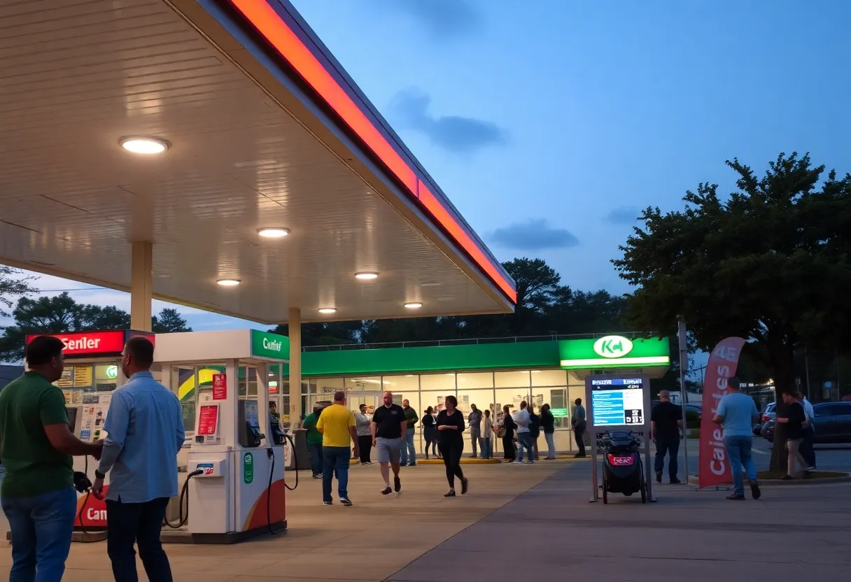 Gas station in Jacksonville where Kamela Johnson was last seen.