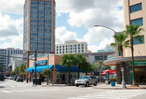 A view of Jacksonville's skyline representing economic trends and consumer confidence.