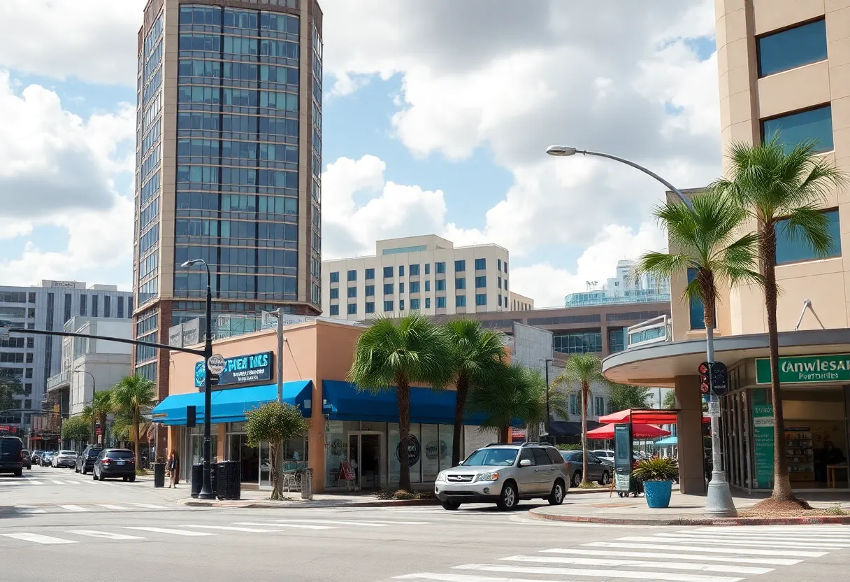 A view of Jacksonville's skyline representing economic trends and consumer confidence.