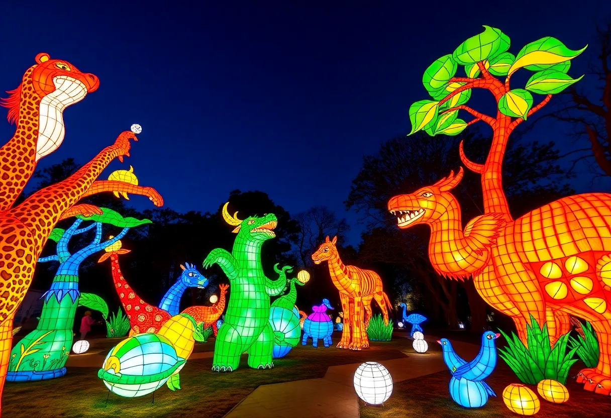 Handcrafted lanterns at Jacksonville Zoo's Colors of the Wild event