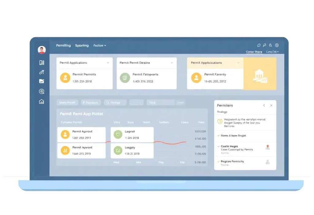 Screenshot of the JaxEPICS online permitting system interface