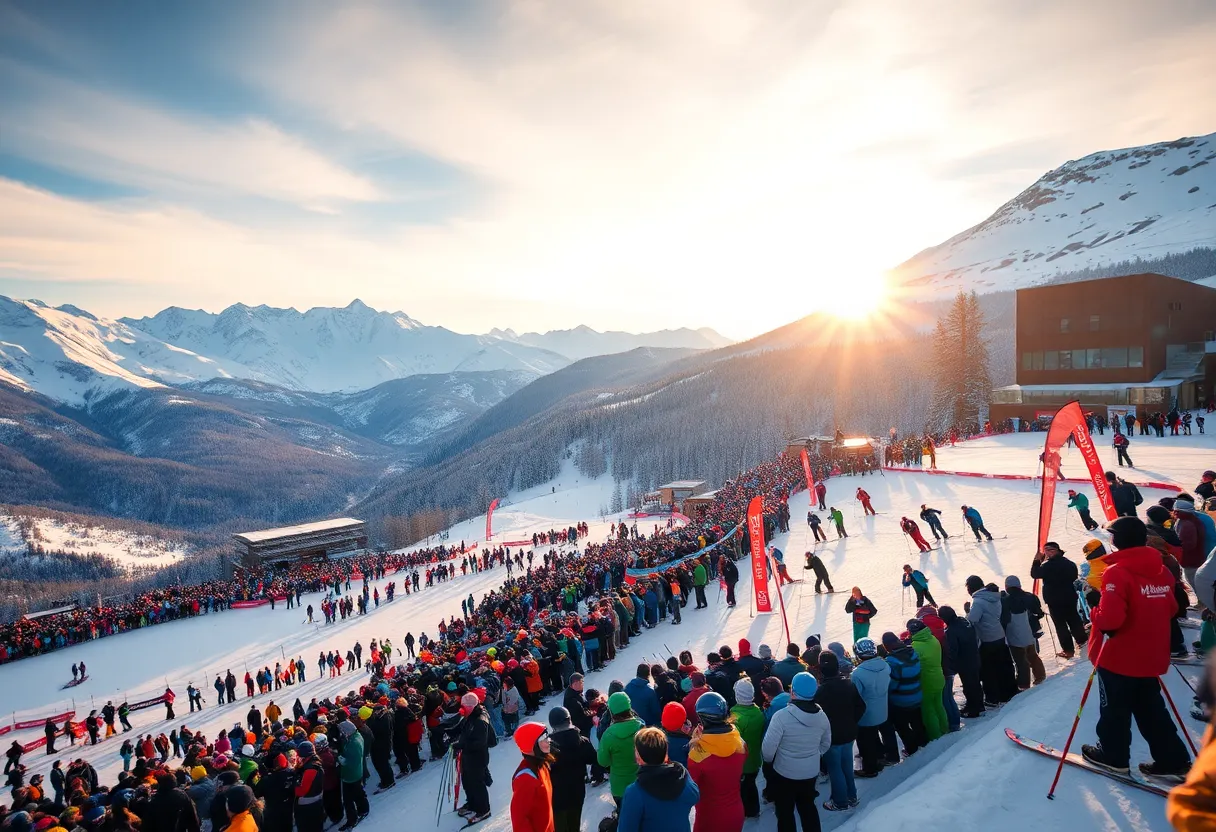 Swiss skier Marco Odermatt competing in the Super-G at Copper Mountain.