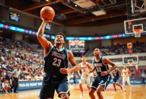 Dallas Mavericks competing against Los Angeles Lakers in a basketball game