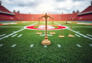 Abstract representation of college football ethics and integrity