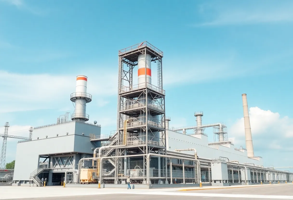 Rendering of the new natural gas-fired power plant in Jacksonville