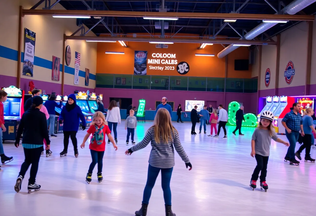 Families enjoying skating at Planet Skate in Jacksonville