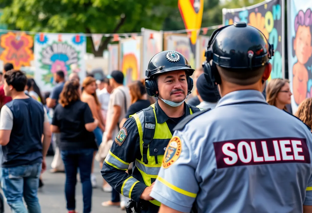 Safety measures at a community event