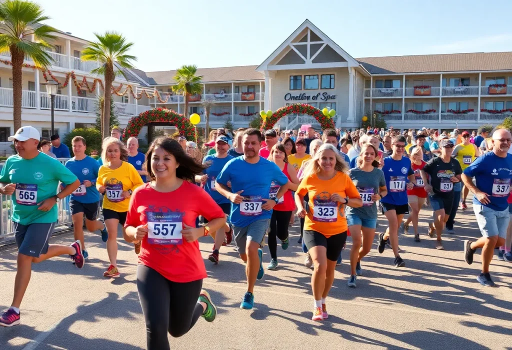 Runners participating in the 11th Annual UF Health Jacksonville Turkey Trot 5K