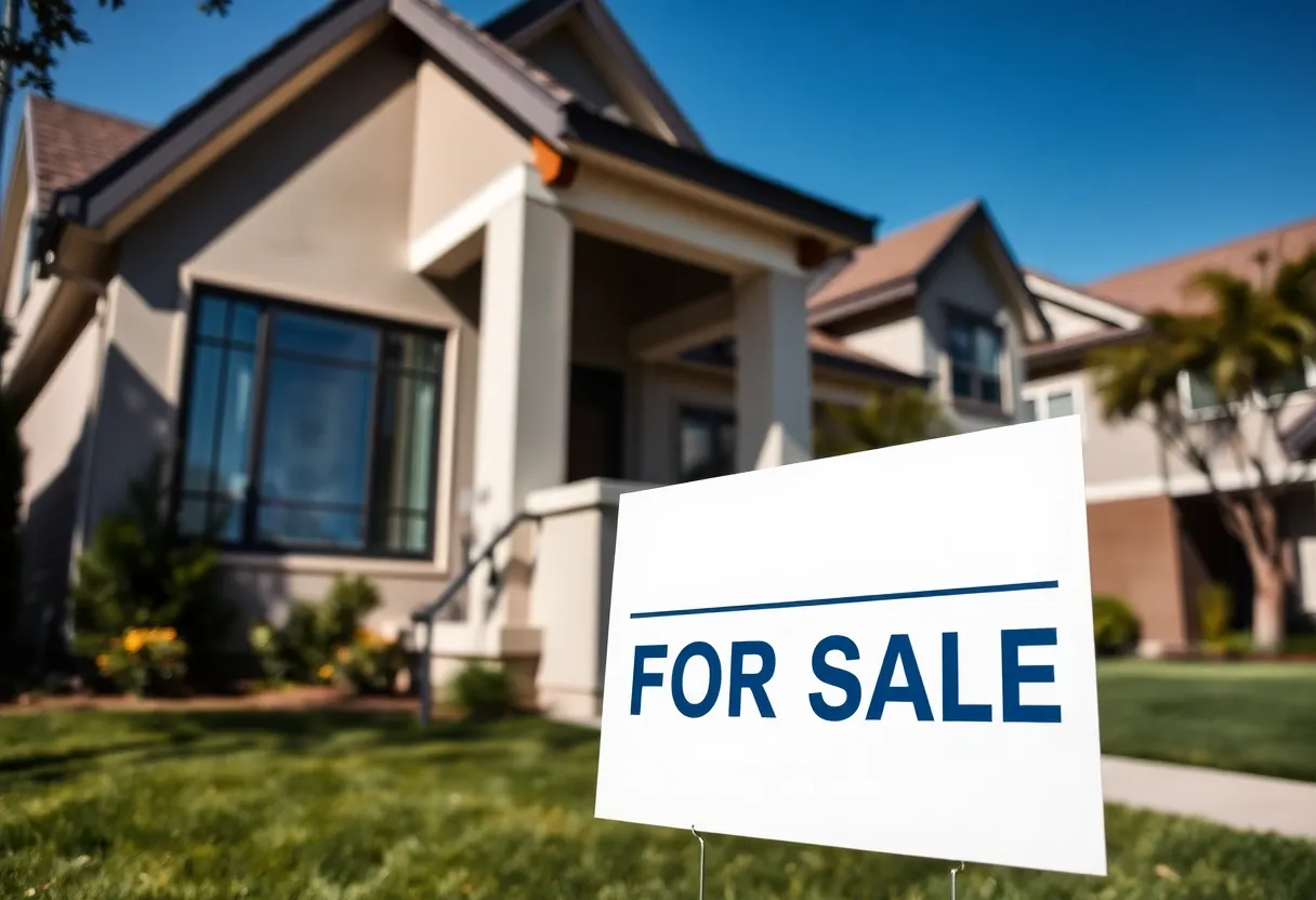 Modern house for sale in a neighborhood