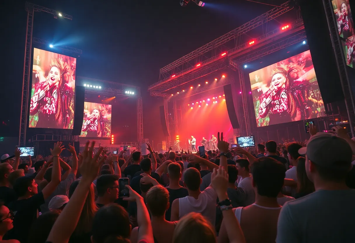 Festival crowd enjoying live music at Welcome To Rockville in Daytona Beach