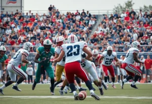 Scene of San Francisco 49ers celebrating a victory against Indianapolis Colts