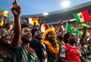 African football fans celebrating Tanzania's qualification in AFCON 2025