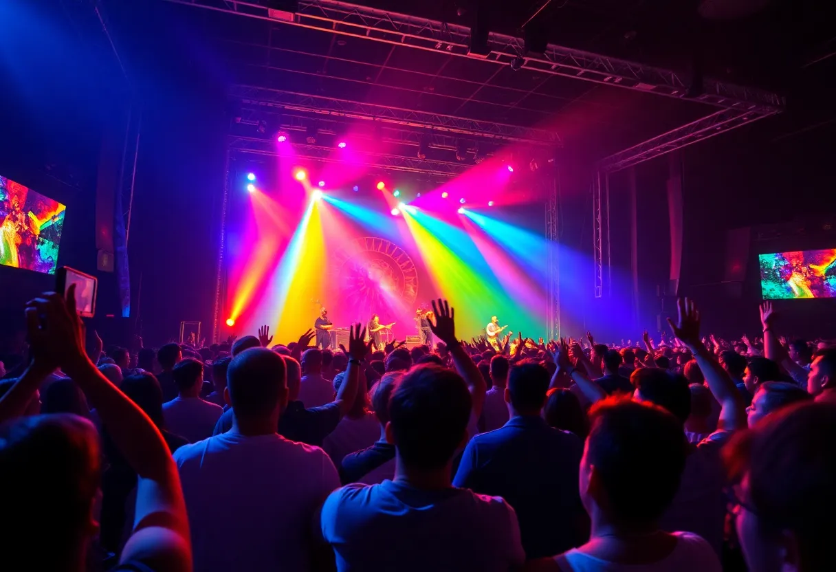 Audience enjoying a live concert performance
