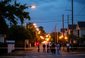 Arlington neighborhood gathering area emphasizing community safety
