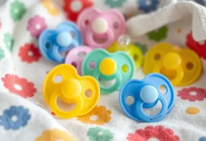 Various baby pacifiers highlighting safety features