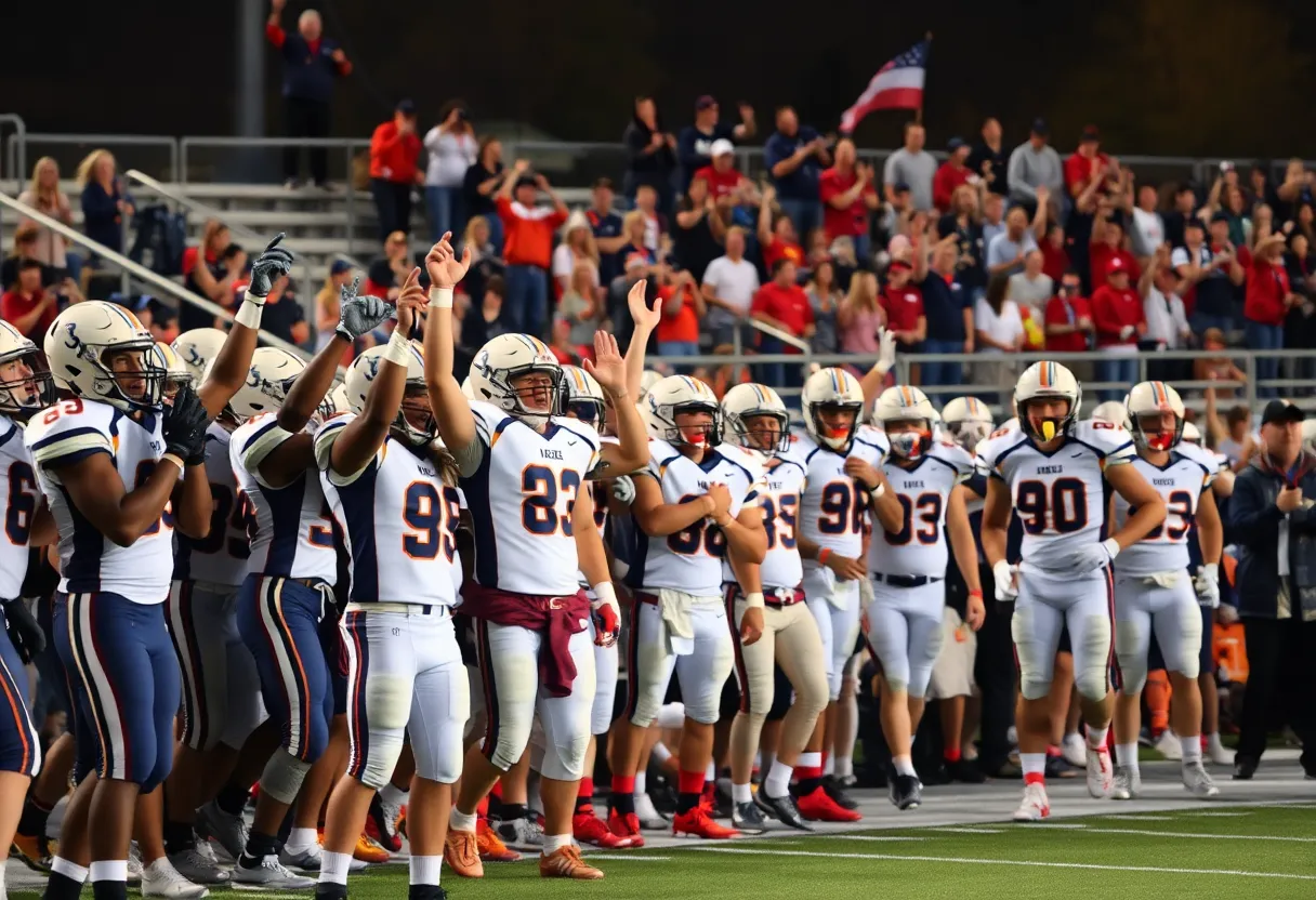 Bolles School football team celebrating their victory