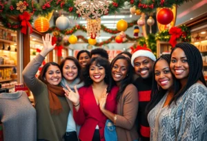 Small business owners celebrating during the holiday season