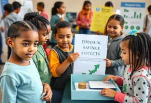 Children learning about savings and financial literacy