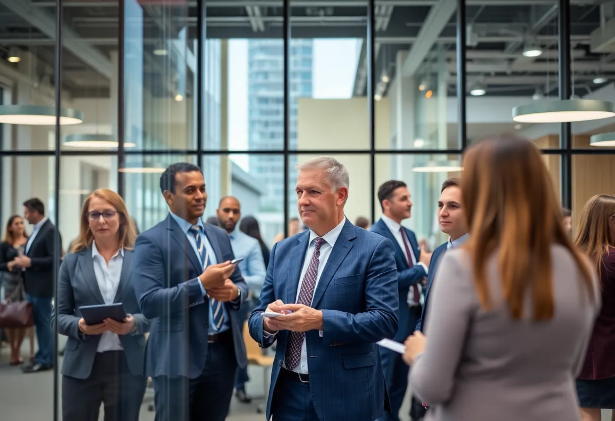 An office environment at Colliers International in Jacksonville, Florida