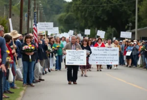 Procession honoring James Bennett in Jacksonville