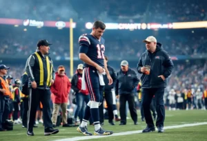 Colts quarterback injured on the field with medical staff nearby