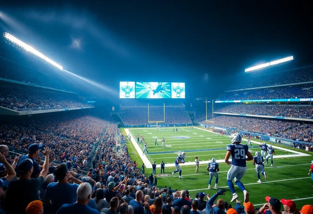 Detroit Lions vs. Dallas Cowboys football game at Ford Field