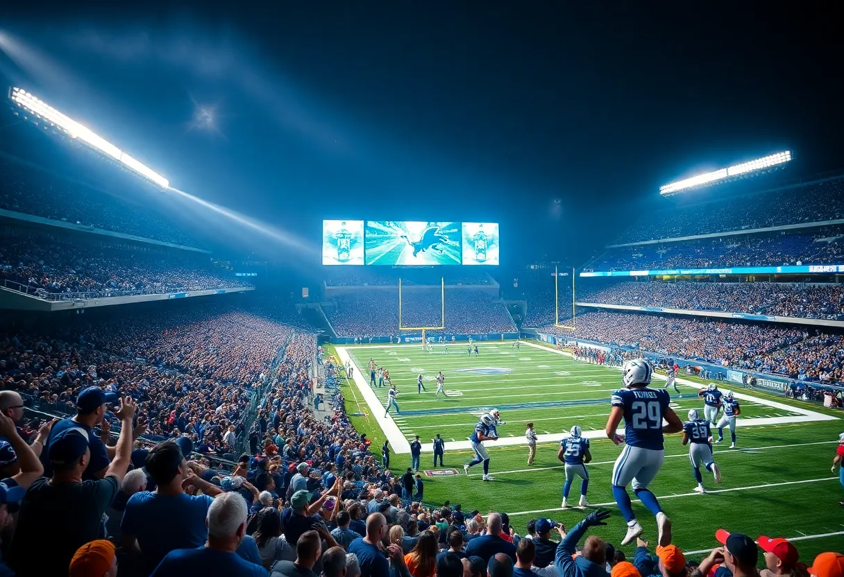 Detroit Lions vs. Dallas Cowboys football game at Ford Field