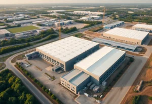 Construction of new warehouse facilities by Duval Industrial Wrap in Jacksonville, Florida.