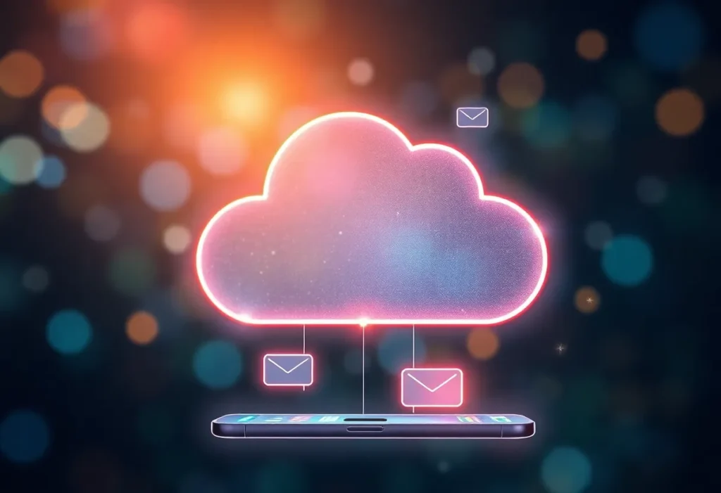 Visual representation of cloud-based messaging technology