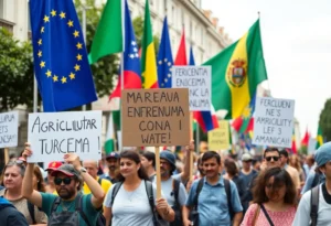 Protests in Europe concerning the EU-Mercosur trade agreement