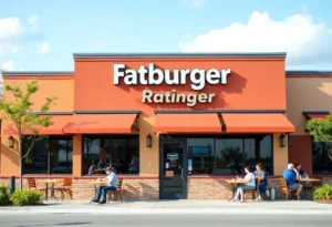 Exterior view of Fatburger restaurant in Orange Park