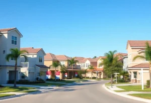 Modern residential neighborhood in Florida