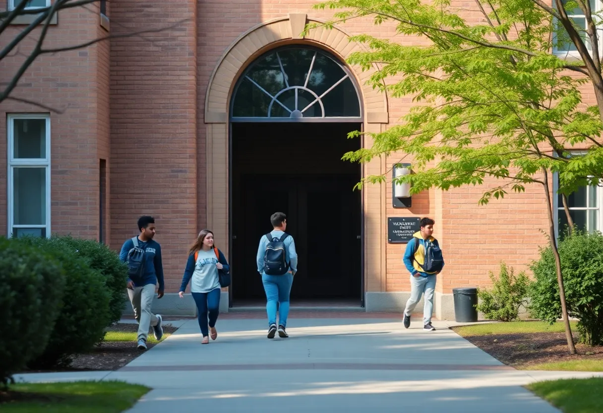 Entrance of Florida Memorial University dormitory