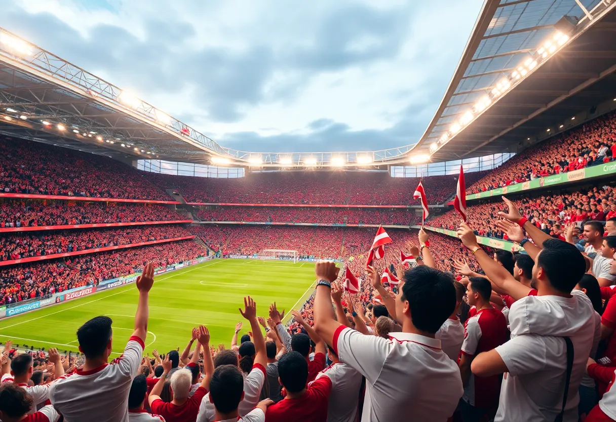 Fans celebrating Liverpool and Arsenal victories