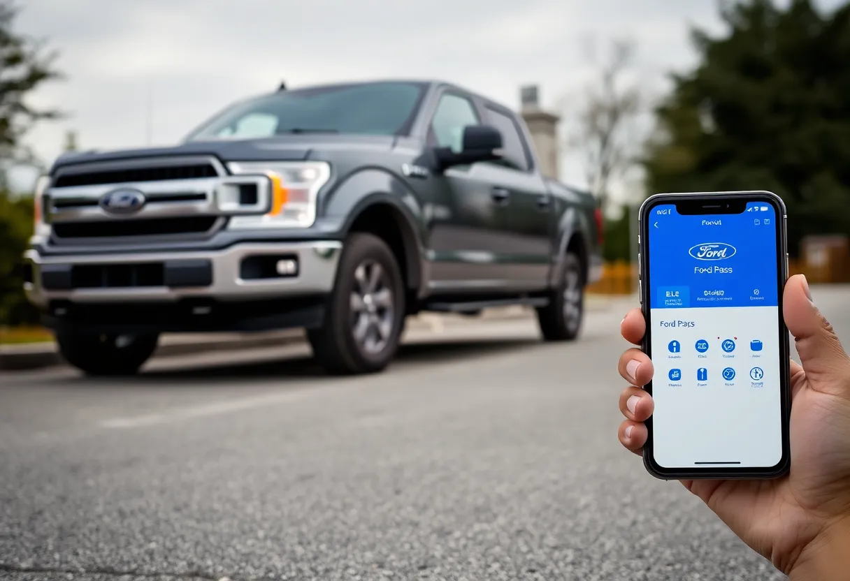 Ford F-150 truck with theft prevention technology