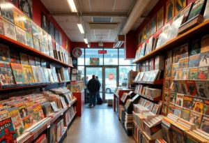 Interior of Gotham City Limit, a local comic book store