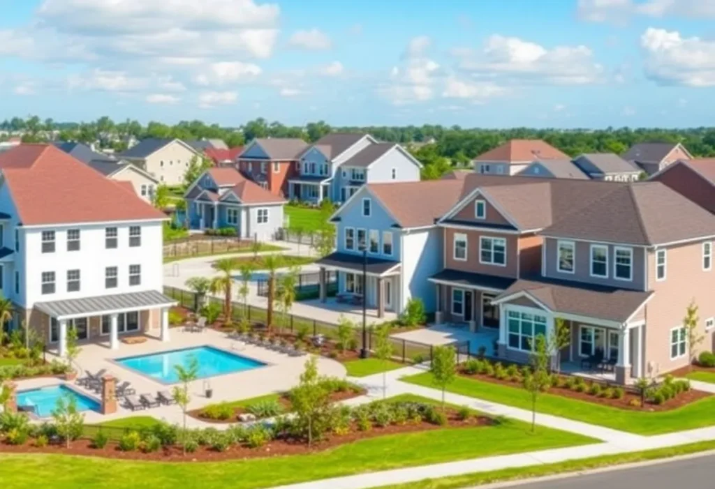 Modern housing development in St. Johns, Greenbriar Landing