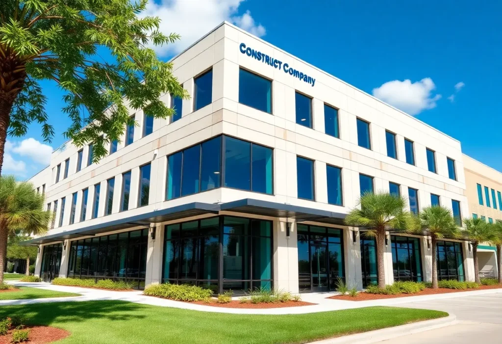 Exterior view of Hanto + Clarke General Contractors new office in Jacksonville, Florida