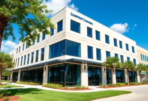 Exterior view of Hanto + Clarke General Contractors new office in Jacksonville, Florida