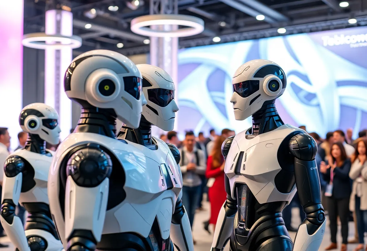 Humanoid robots showcased at the robotics summit